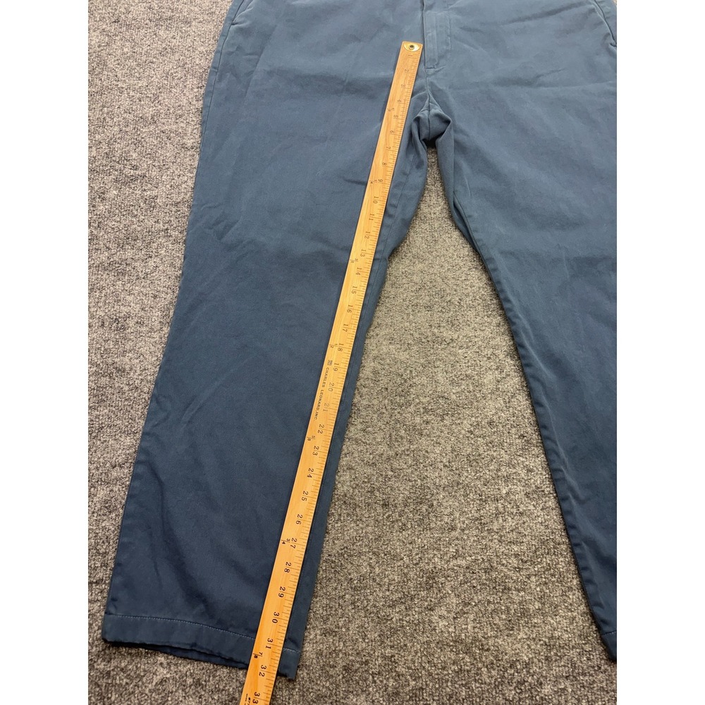 Peter Millar Mens Signature Sateen Classic Fit Pants Blue 40x32 Stretch Chinos - Picture 3 of 10